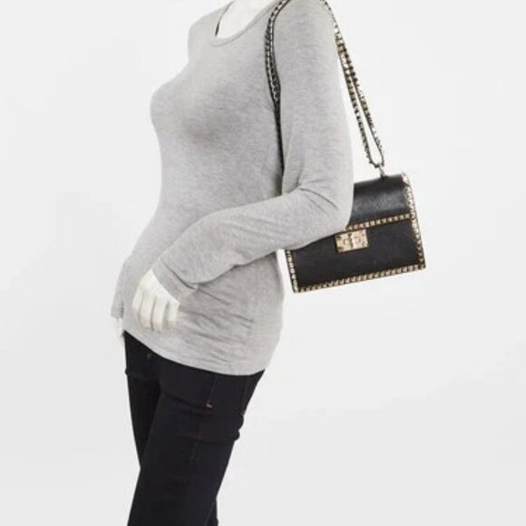 Valentino Black Pebbled Leather No Limit Crossbody Bag - Picture 2 of 12